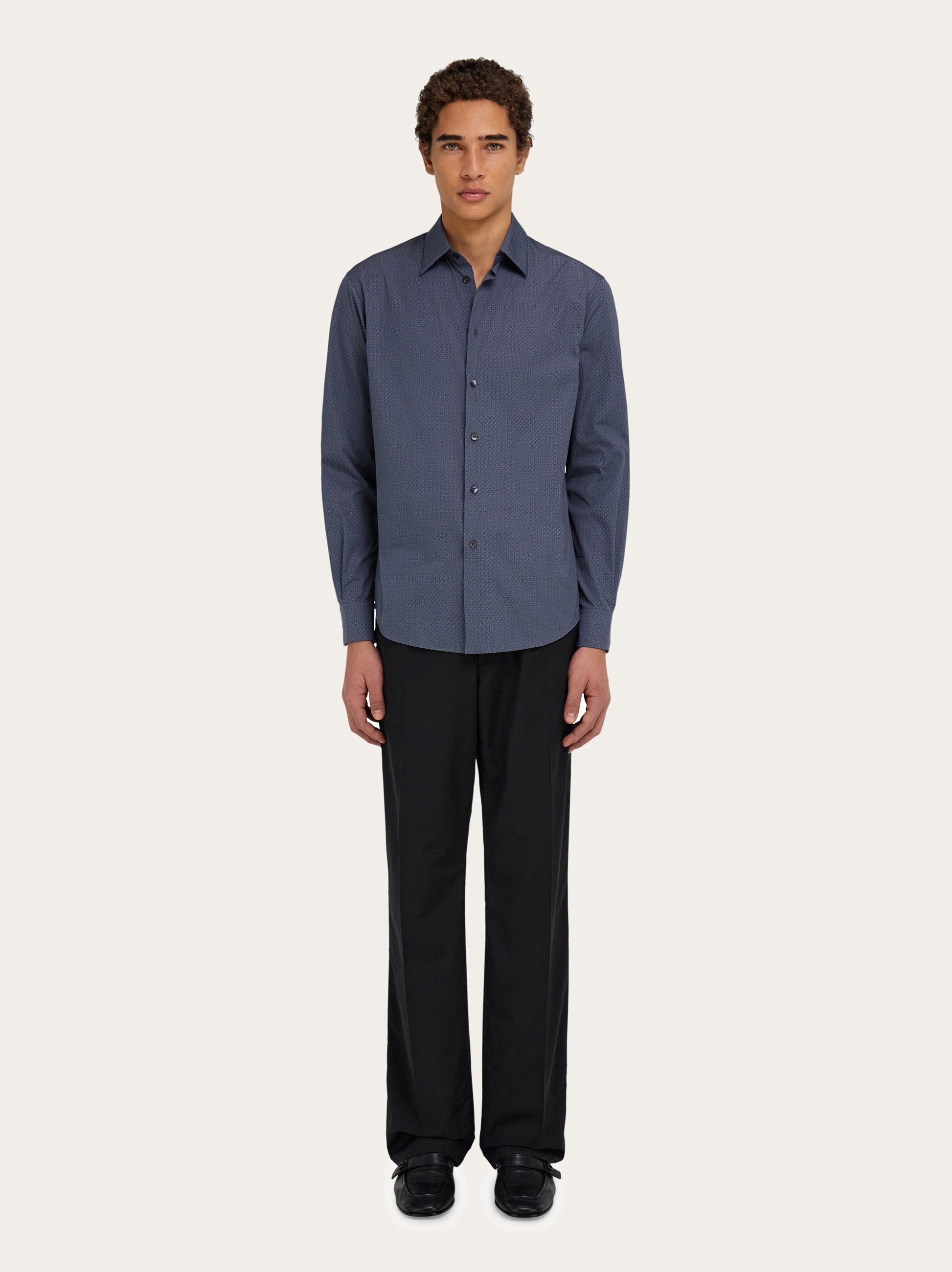 salvatore ferragamo ジャボ襟　シルクツイル　ブラウス Ferragamo Monogram silk shirt - Women | Ferragamo