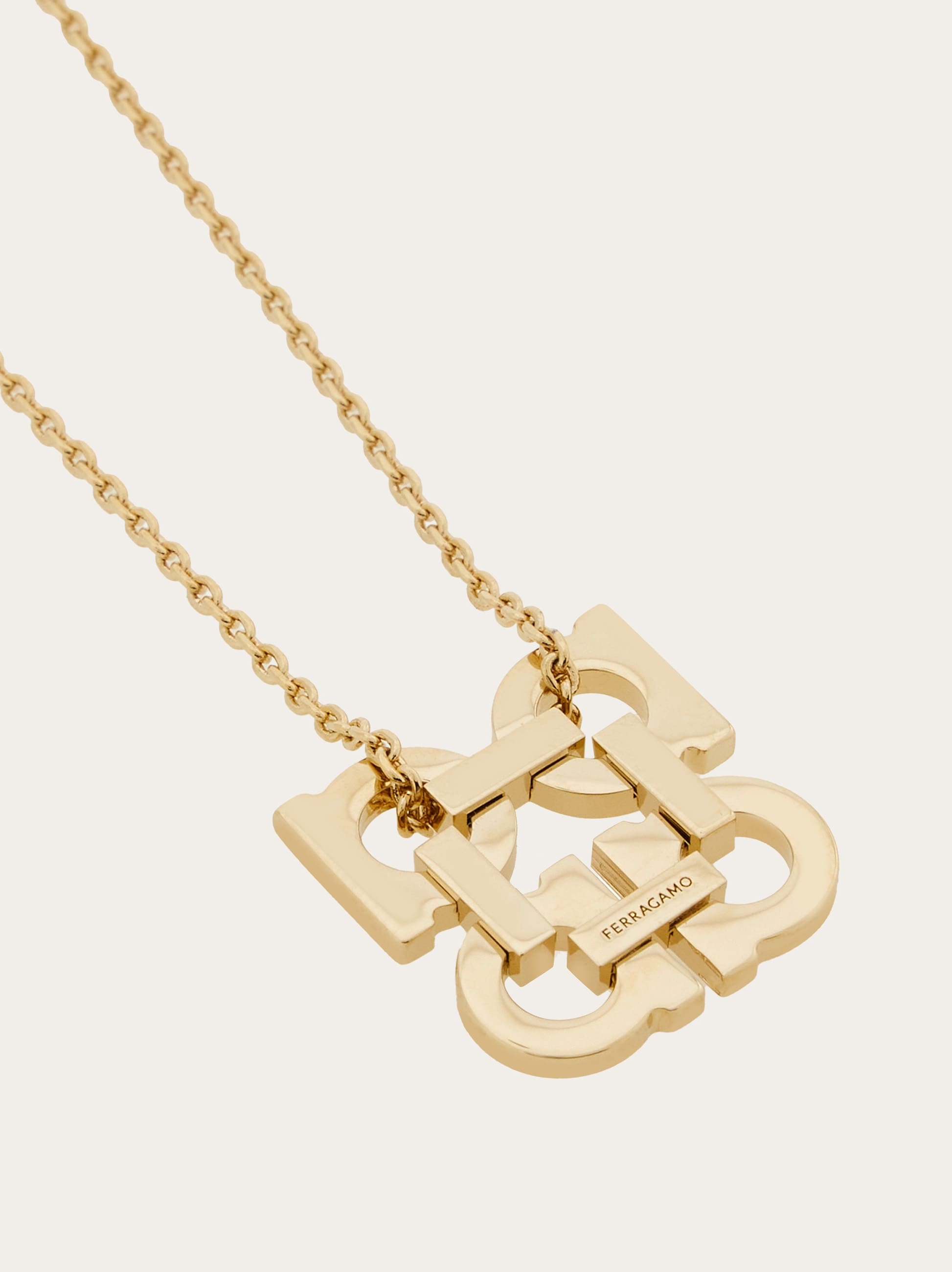 Four Gancini pendant necklace - Women | Ferragamo