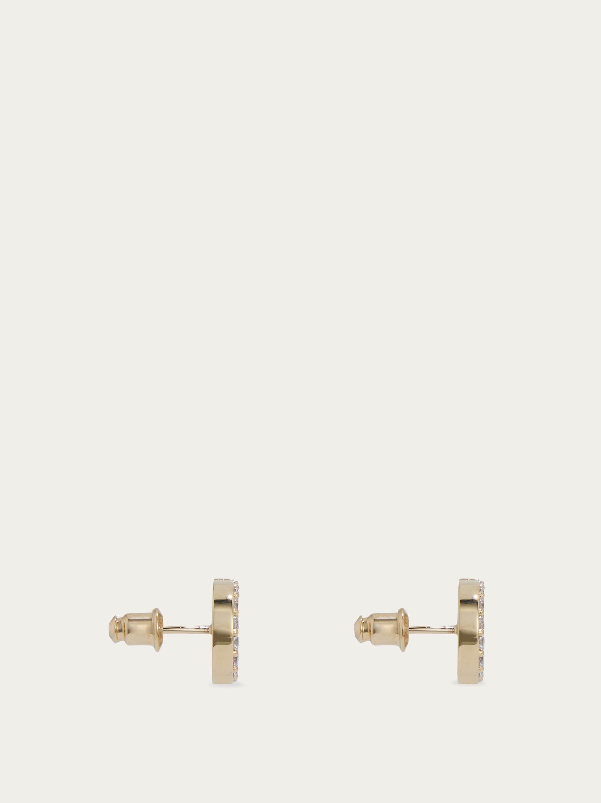 【Ferragamo】ダブル Gancini クリスタル付き イヤリング Gancini earrings with crystals - Women | Ferragamo
