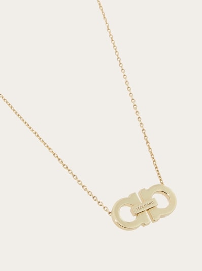 【送料&関税込】Ferragamo Golden l Necklace Ferragamo Large Gancini Pendant Necklace | Gold | FARFETCH