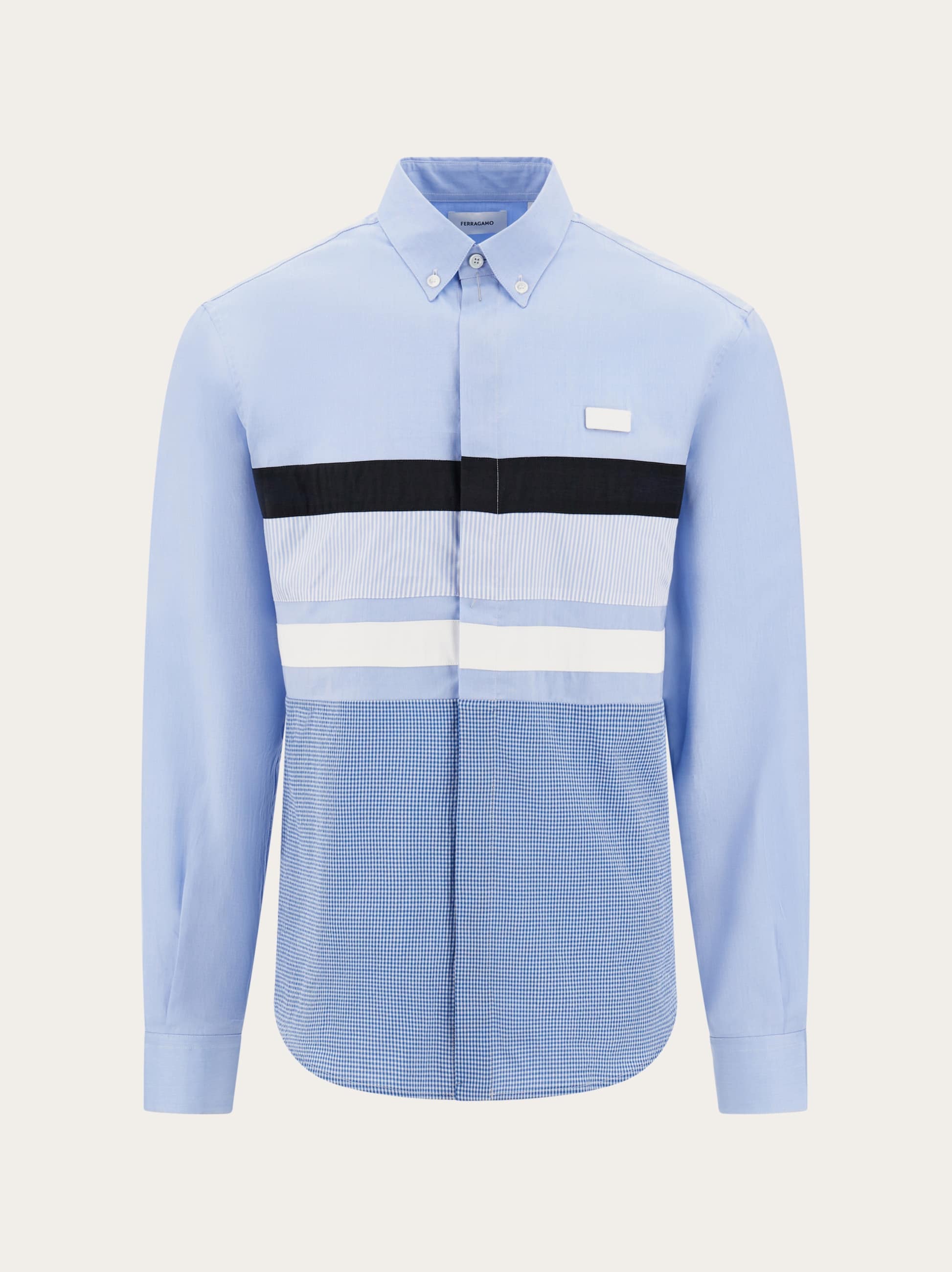 Camisa patchwork Hombre Ferragamo