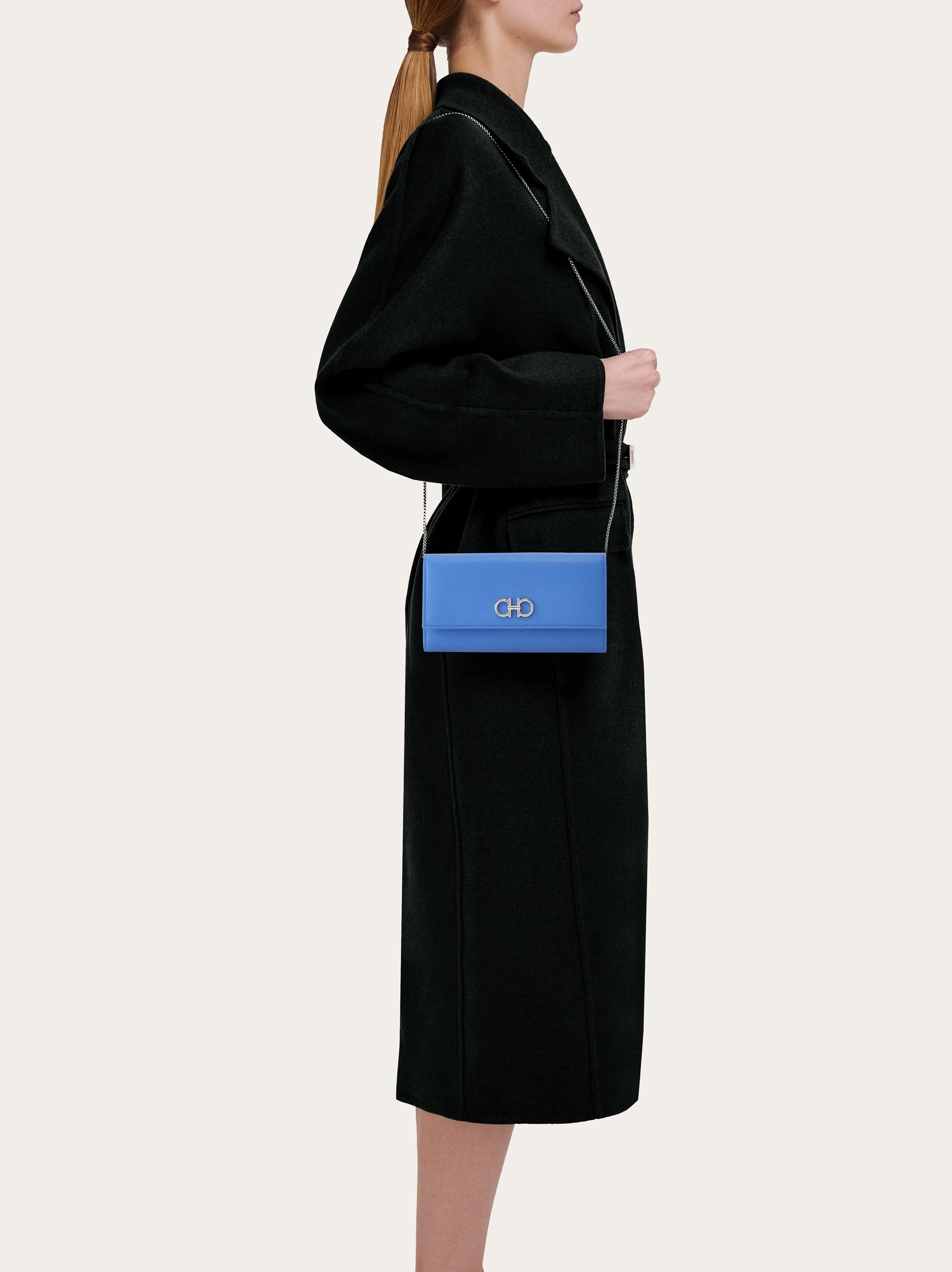 Gancini wallet with shoulder strap - Women | Ferragamo