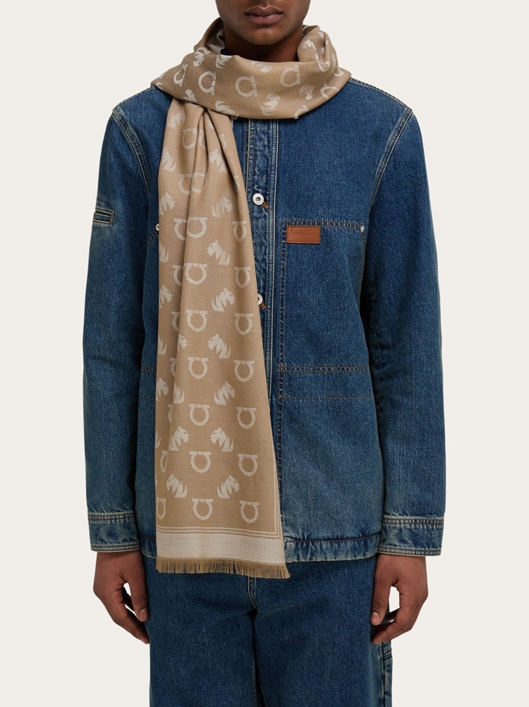 고양이 모티프 자카드 스톨 Gallery image 3