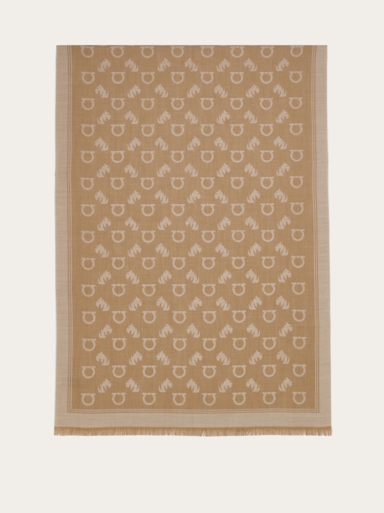 고양이 모티프 자카드 스톨 Gallery image 4