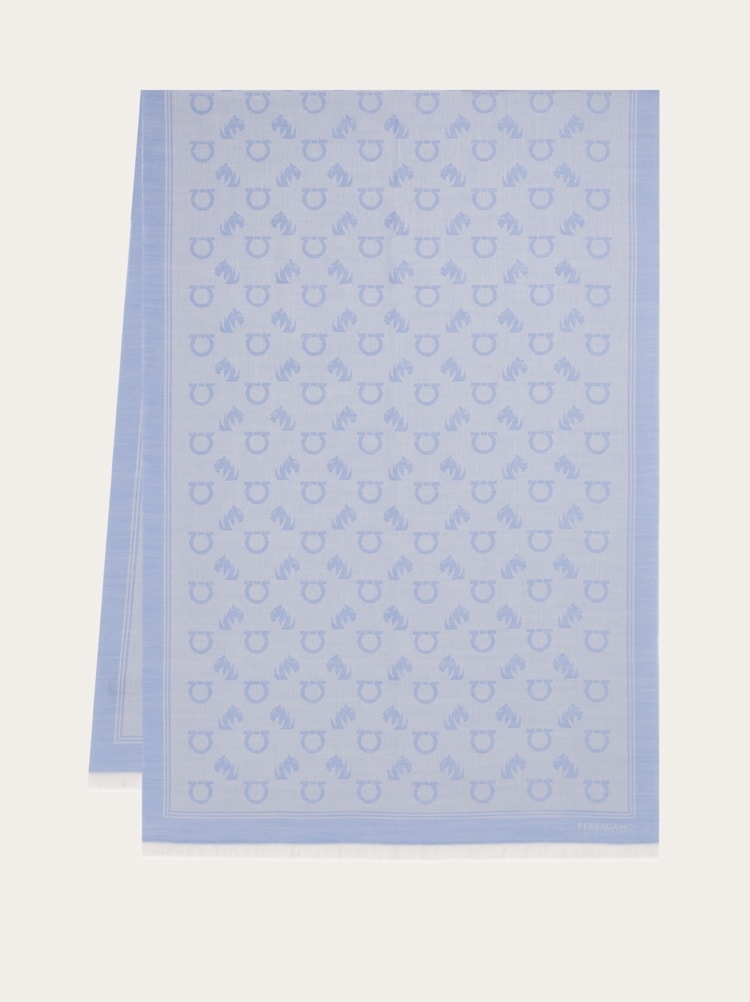 고양이 모티프 자카드 스톨 Gallery image 1