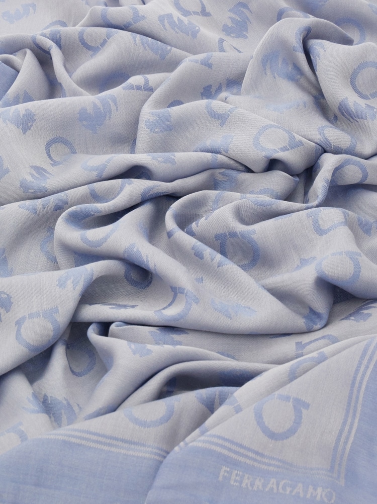 고양이 모티프 자카드 스톨 Gallery image 2