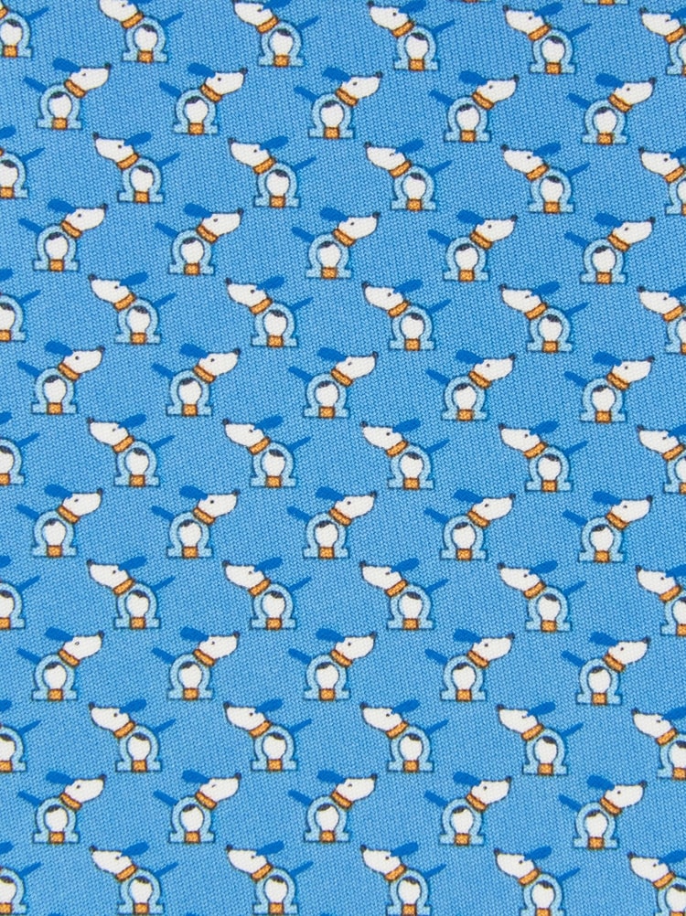 Printed silk tie with dogs and Gancios Gallery image 2