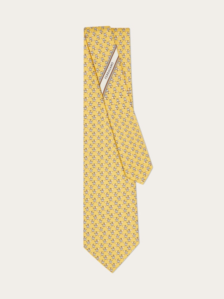 Printed silk tie with dogs and Gancios Gallery image 3