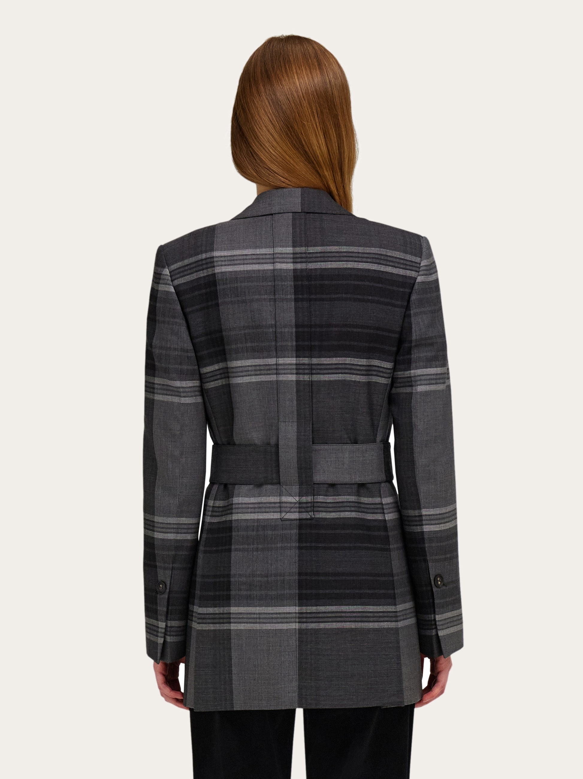 【Ferragamo】レザージャケット 黒 レディース Belted blazer - Women | Ferragamo