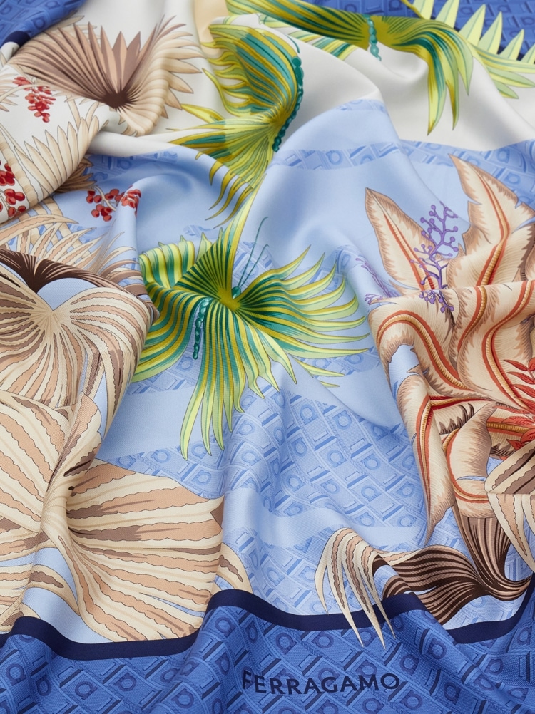 Dure print silk scarf Gallery image 2
