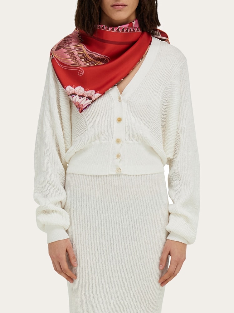 Giada print silk scarf Gallery image 3
