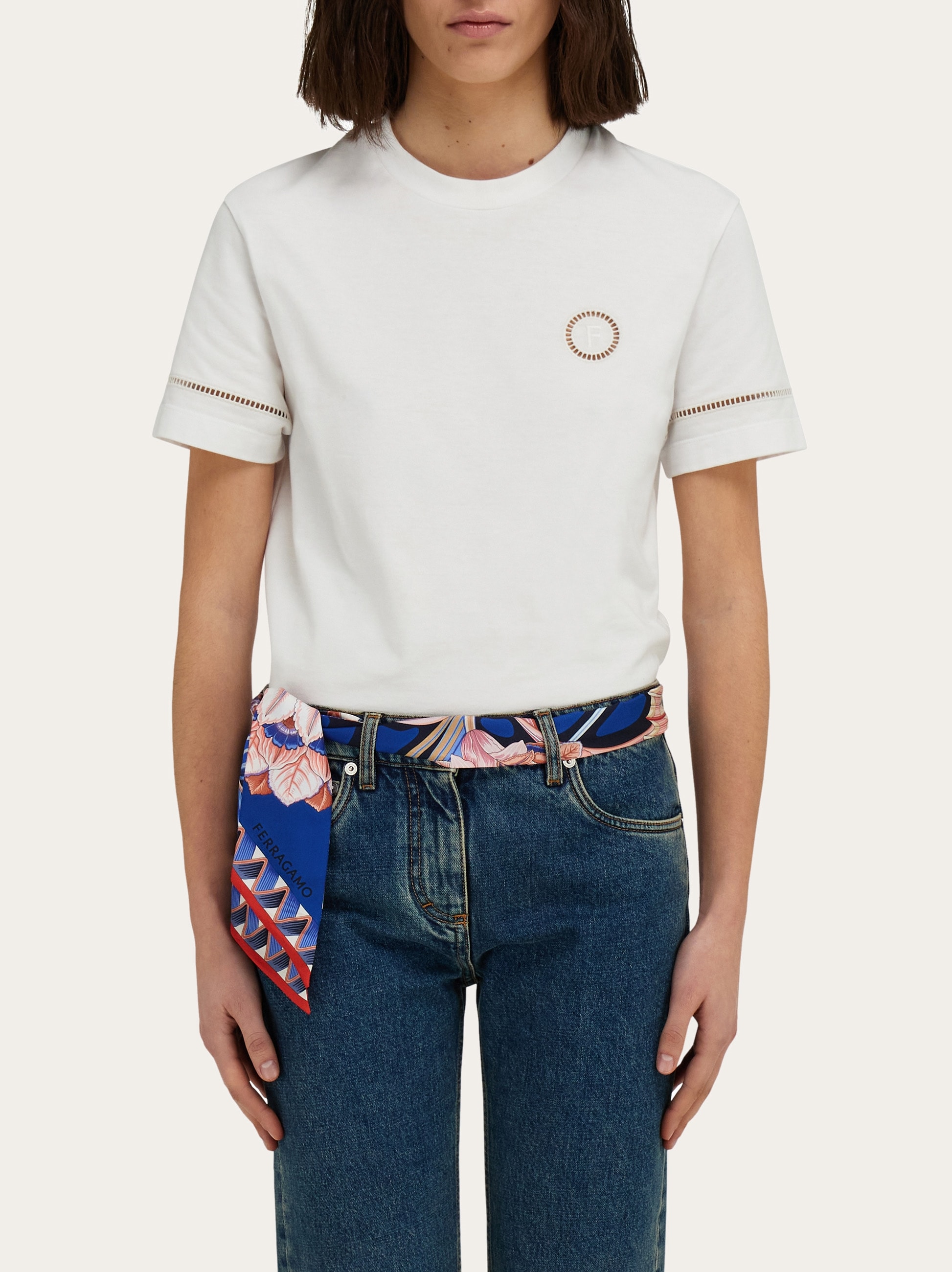 Giada print silk mini bandeau - Women | Ferragamo