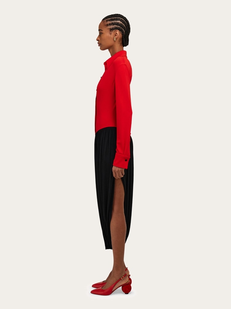 Vestido con falda drapeada Gallery image 3