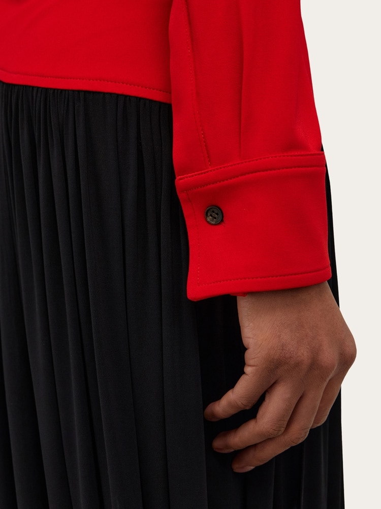 Vestido con falda drapeada Gallery image 6