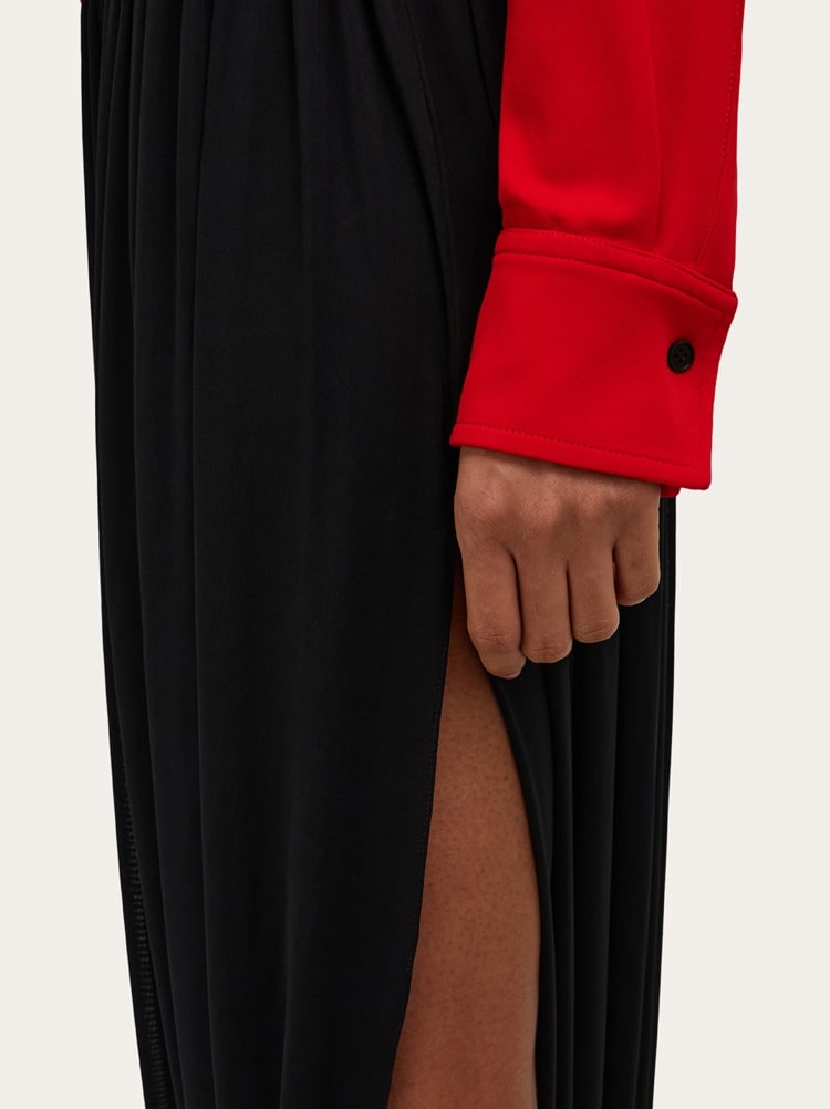 Vestido con falda drapeada Gallery image 7