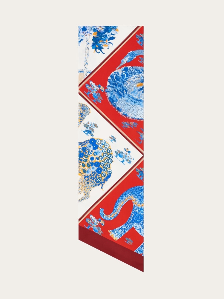 Patchwork print silk bandeau Gallery image 4