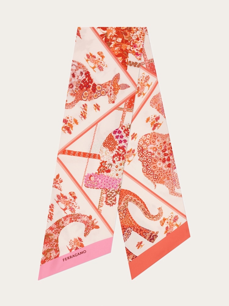 Patchwork print silk bandeau Gallery image 1