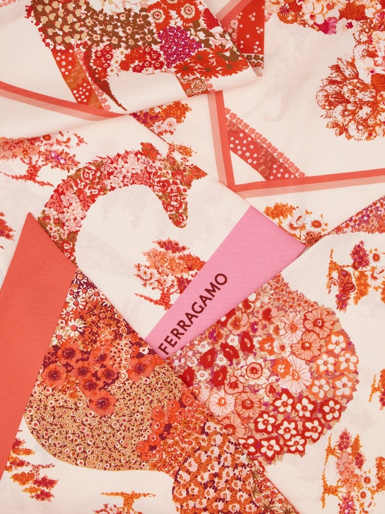Patchwork print silk bandeau Gallery image 2