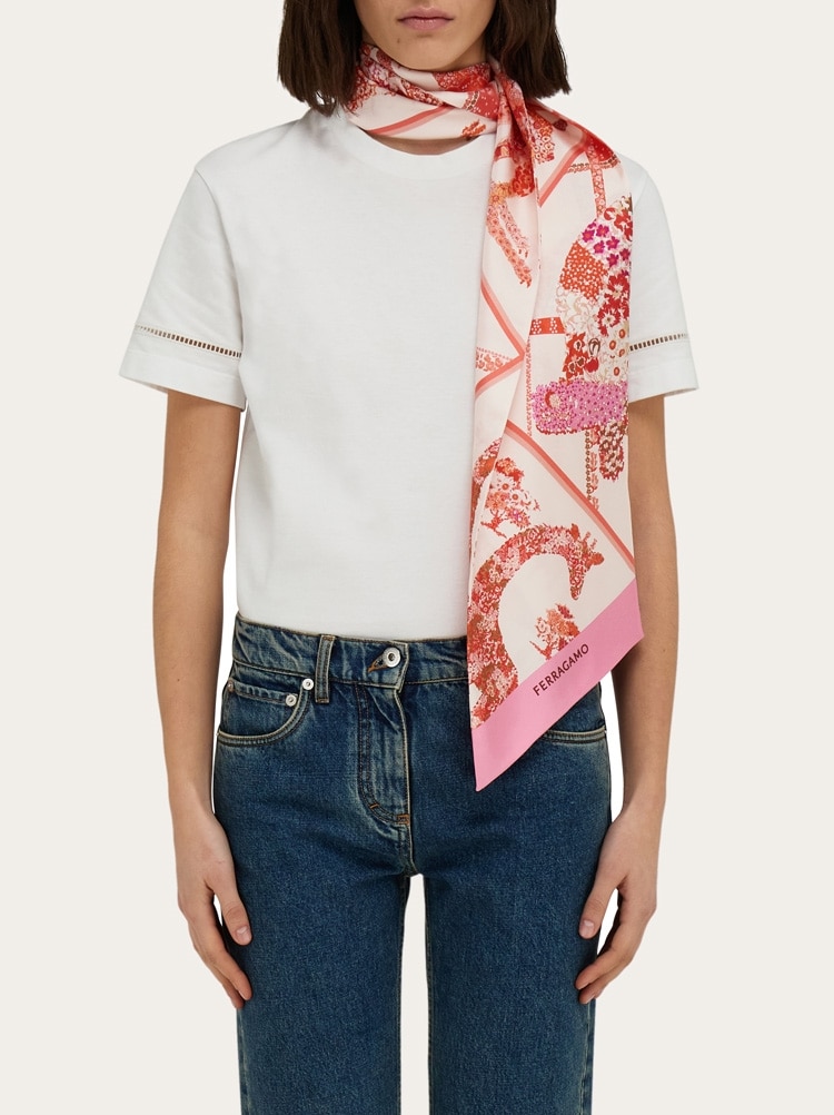 Patchwork print silk bandeau Gallery image 3