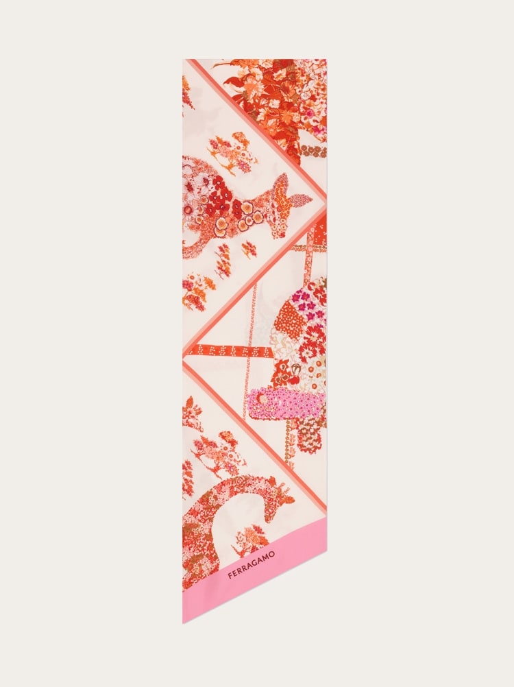 Patchwork print silk bandeau Gallery image 5