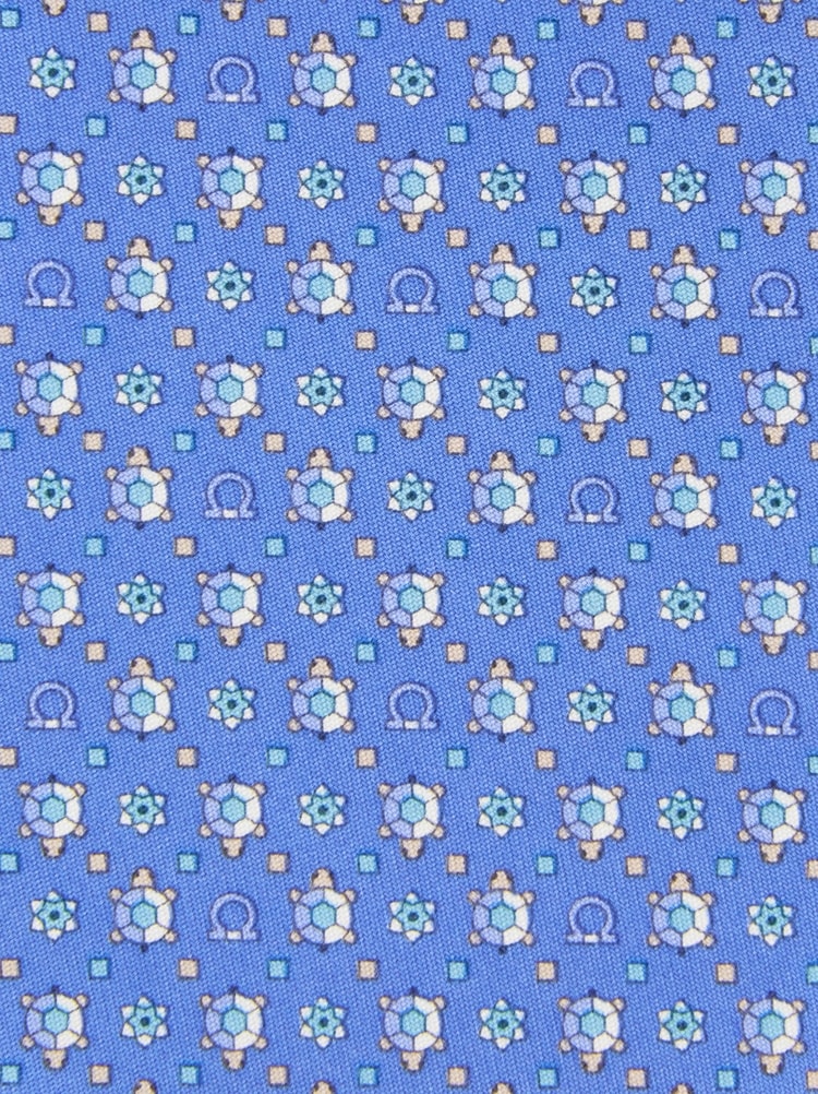 Cravatta in seta stampa Tartaruga Gallery image 2