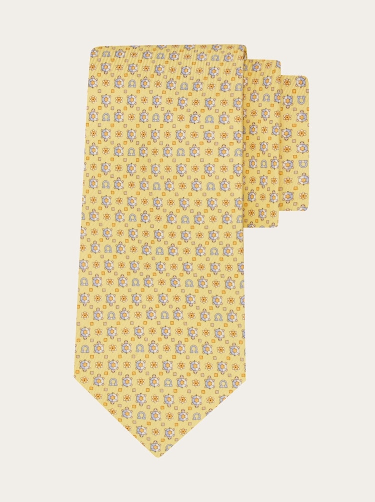 Turtle print silk tie Gallery image 1