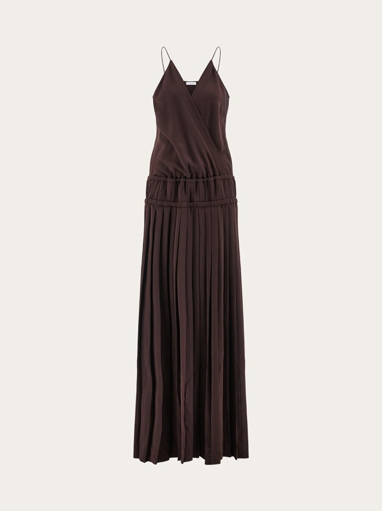 Long dress with pleated skirt Gallery image 1