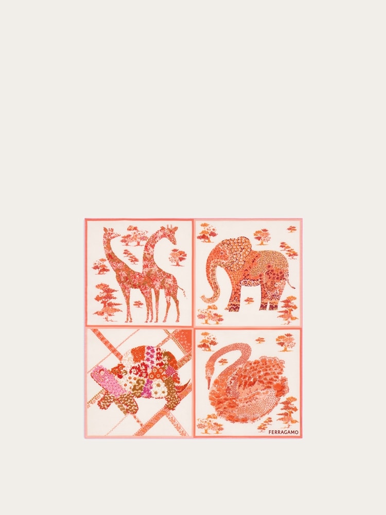 패치워크 프린트 실크 반다나 Gallery image 1