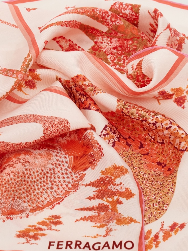 패치워크 프린트 실크 반다나 Gallery image 2