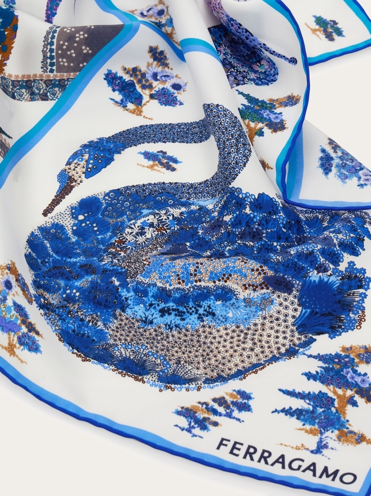 패치워크 프린트 실크 반다나 Gallery image 2