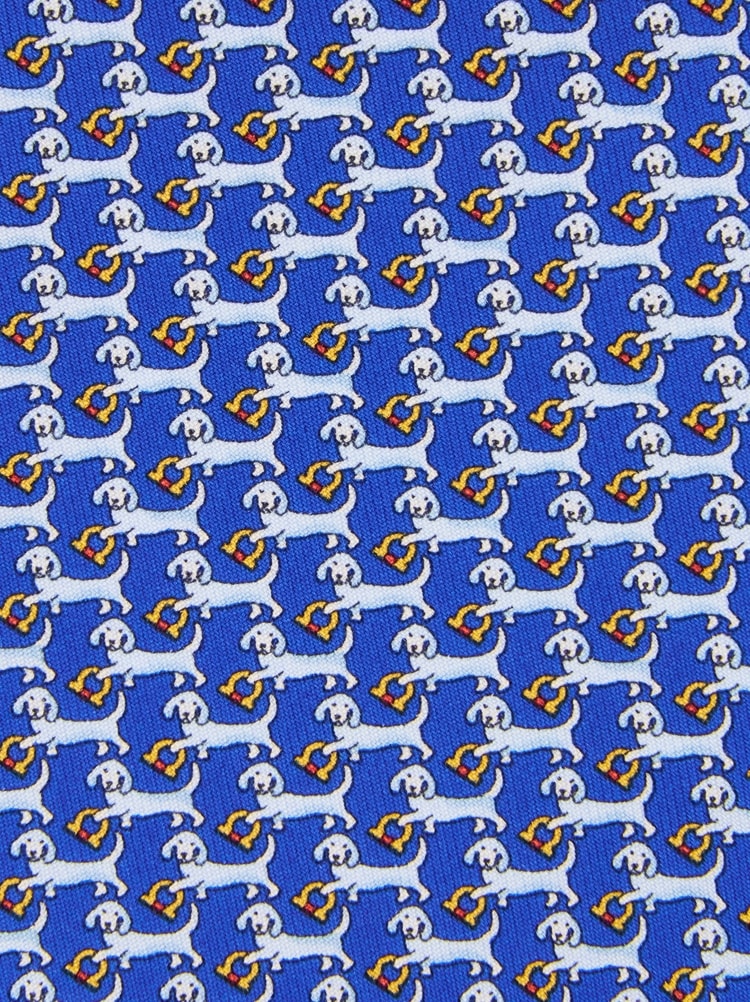 Dachshund print silk tie Gallery image 2