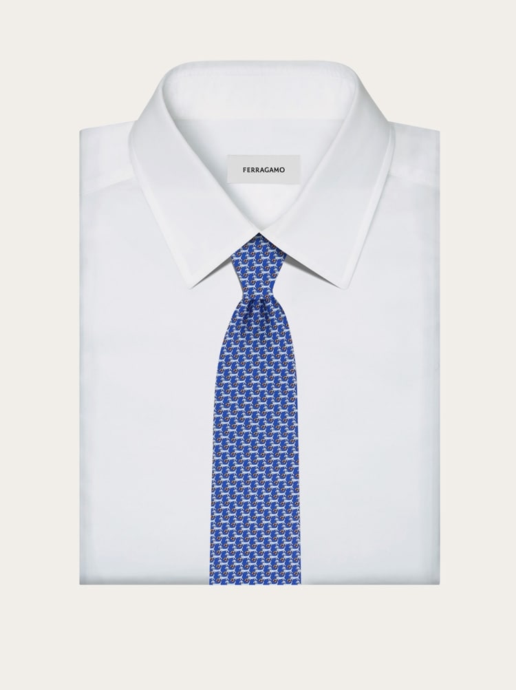 Dachshund print silk tie Gallery image 4