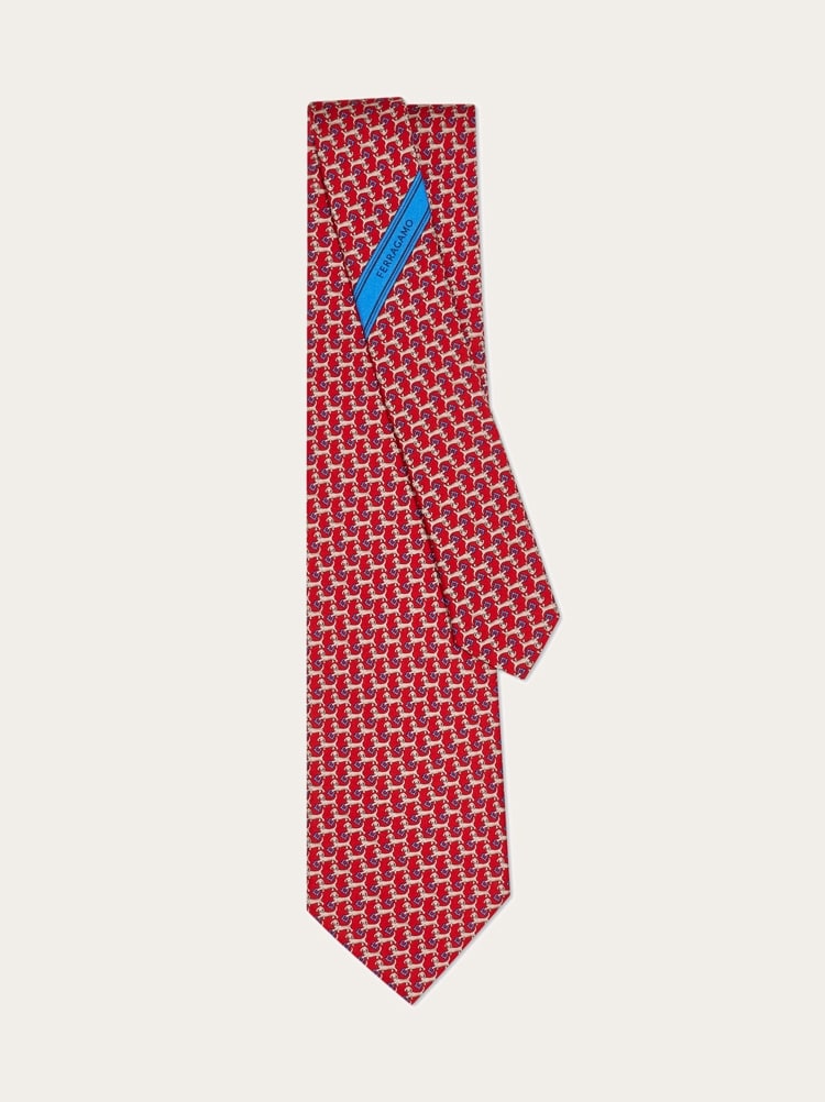 Dachshund print silk tie Gallery image 3