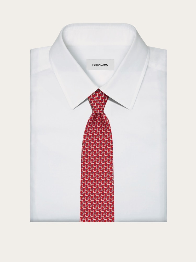 Dachshund print silk tie Gallery image 4