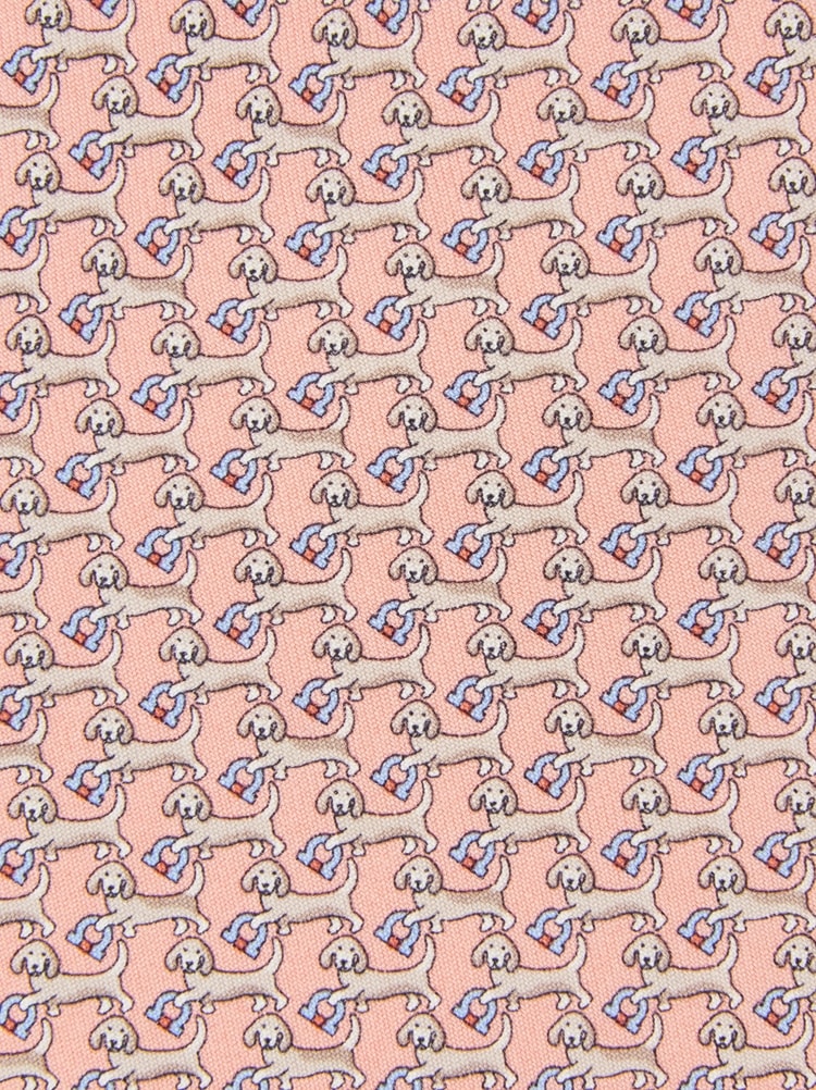 Dachshund print silk tie Gallery image 2