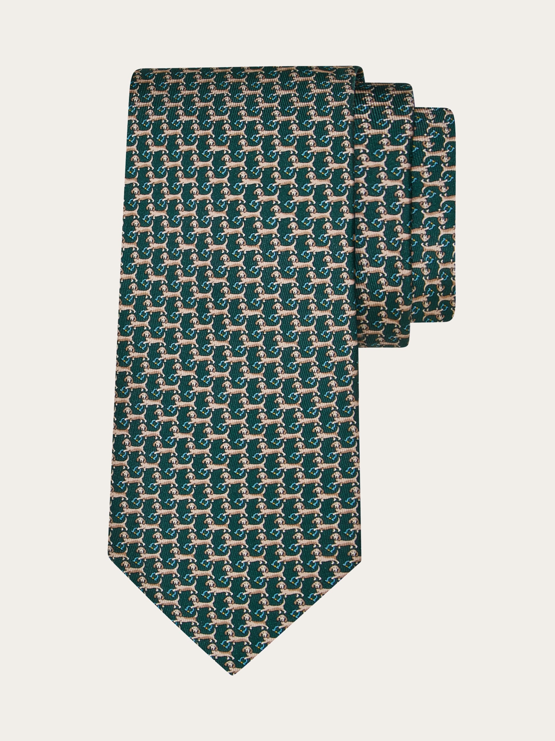 Dachshund print silk tie - Men | Ferragamo
