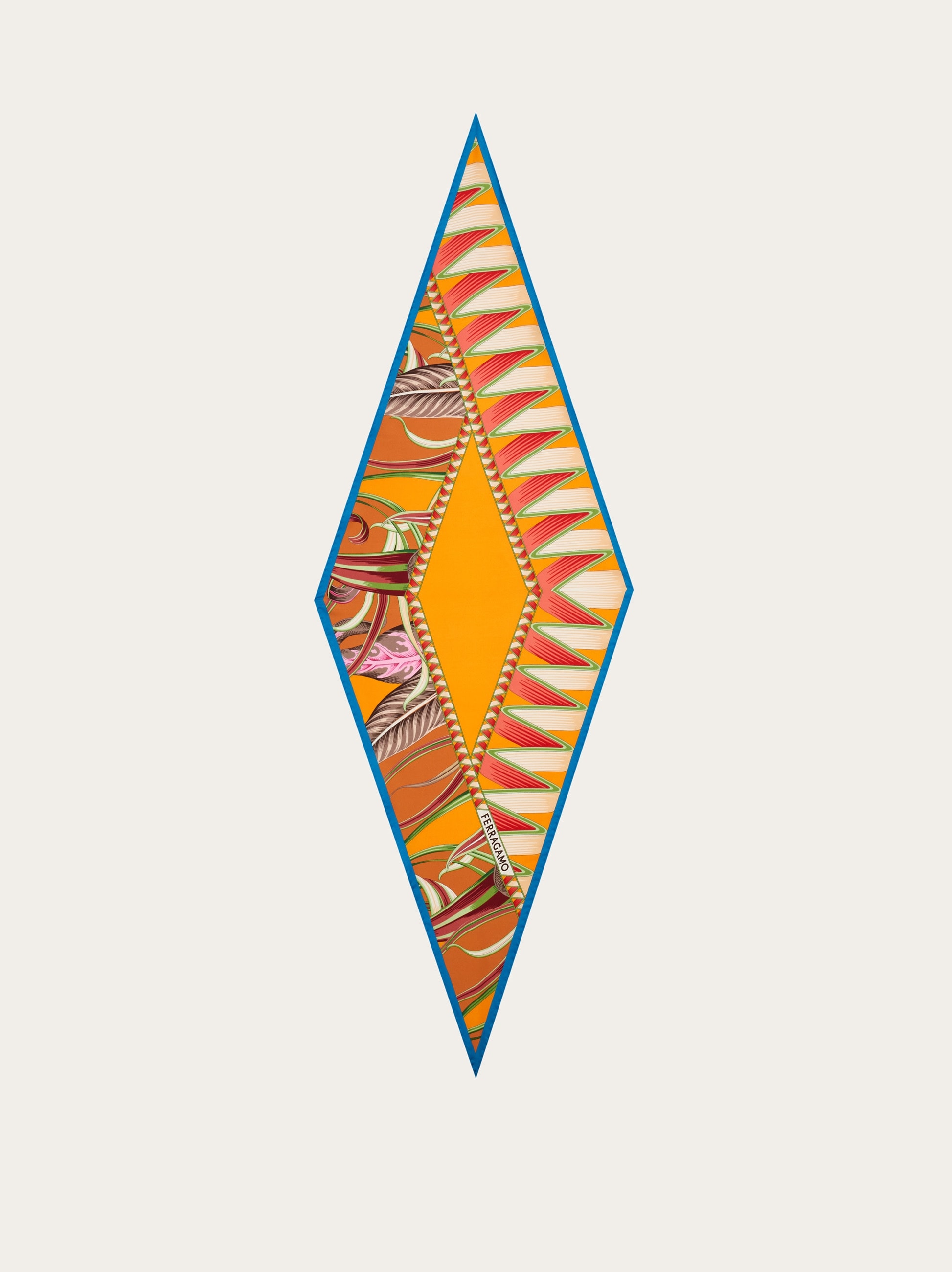 Flowers and Butterflies print diamond scarf - Women | Ferragamo