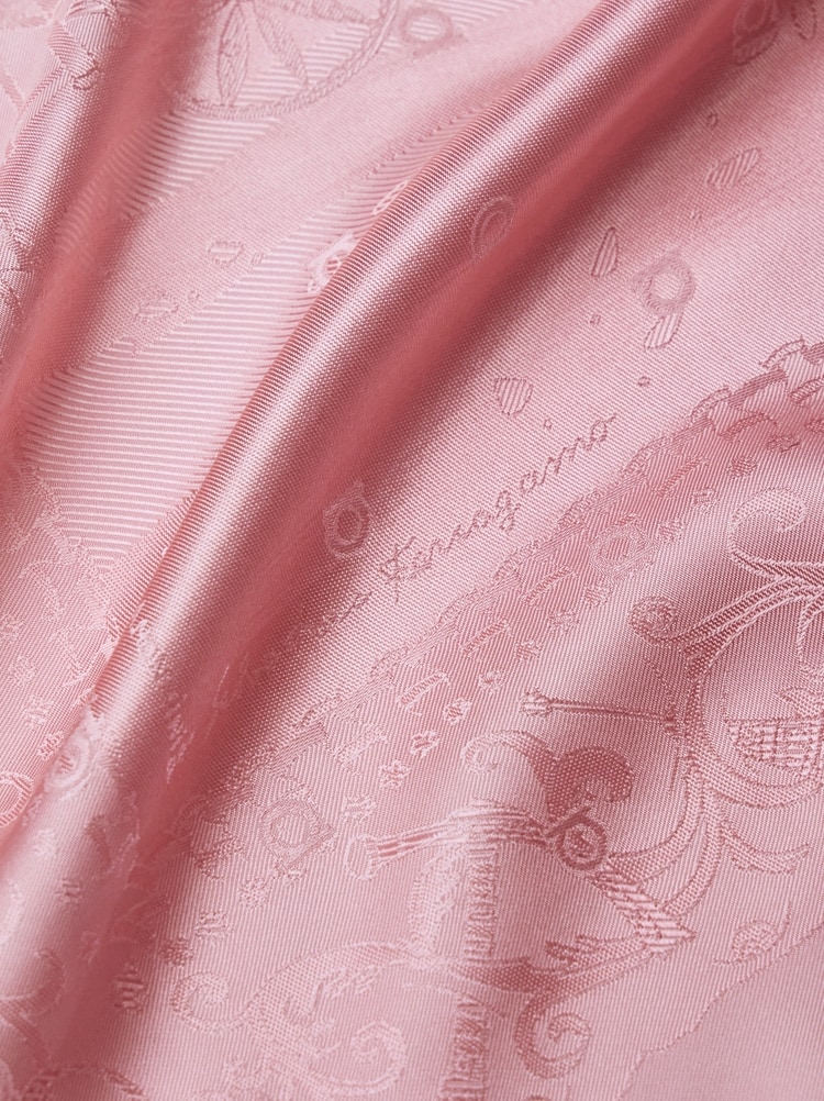 Silk jacquard scarf with palazzo motif Gallery image 2