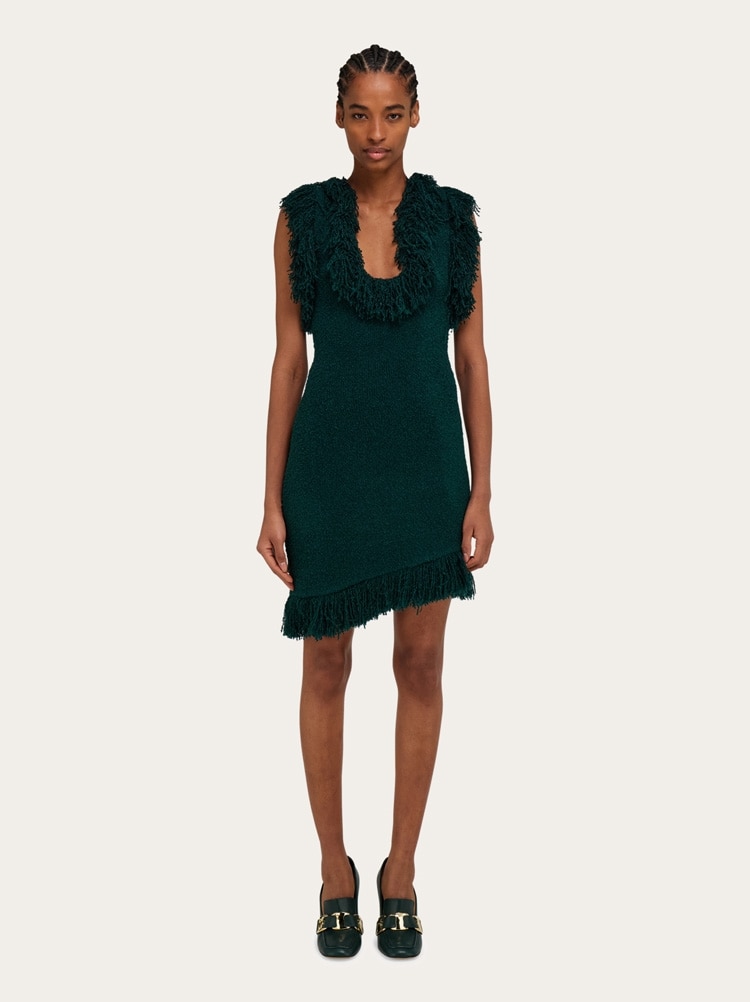 Mini dress with fringe detail Gallery image 2