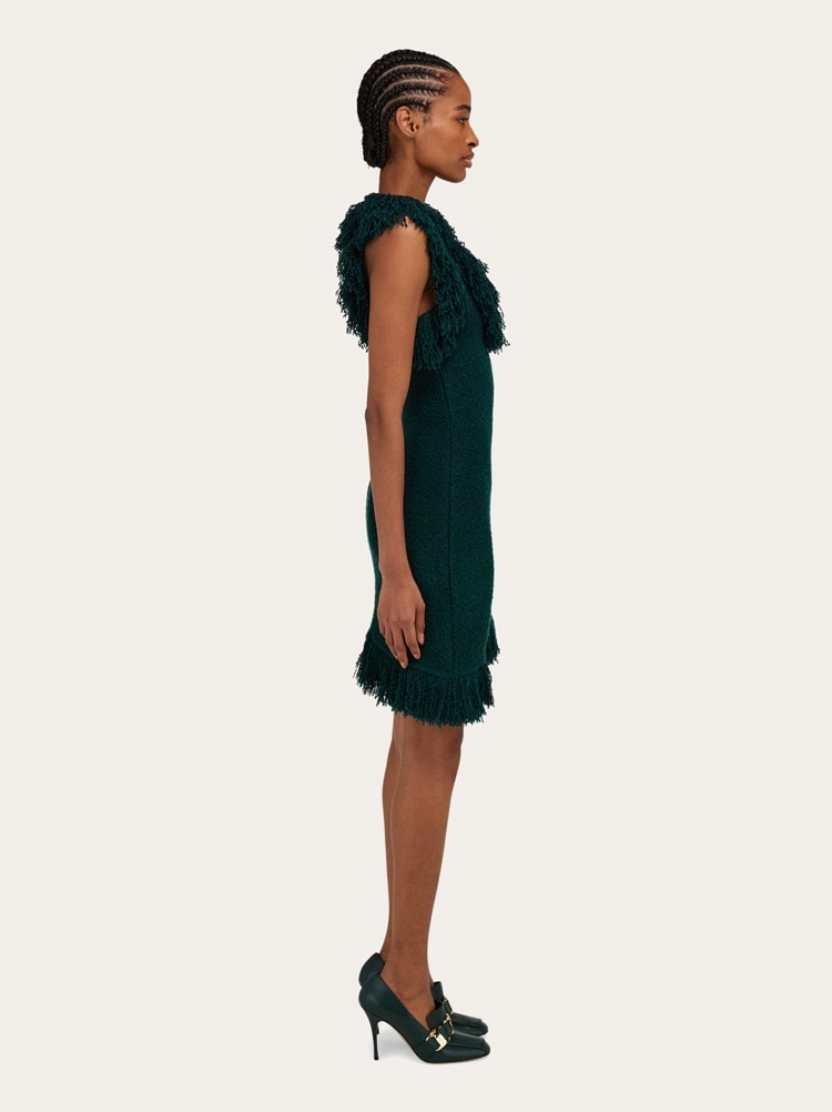 Mini dress with fringe detail Gallery image 3