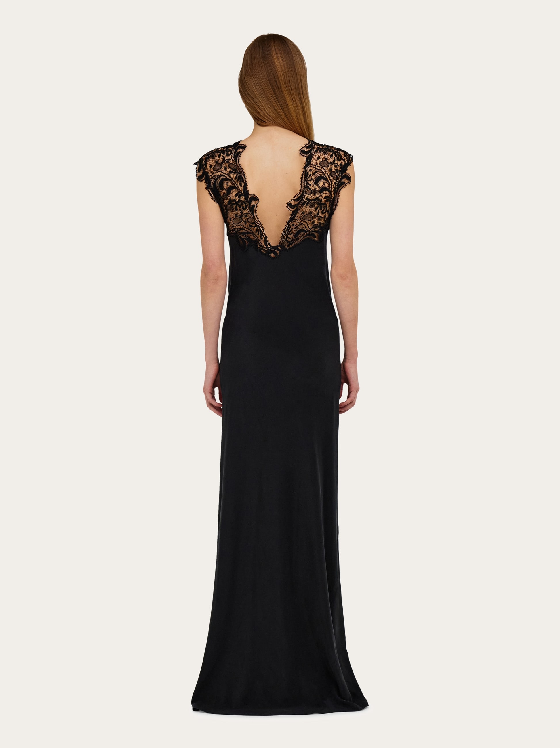 black long sleeve dress with flowers Anna Sui Black Lace Dress main image 1