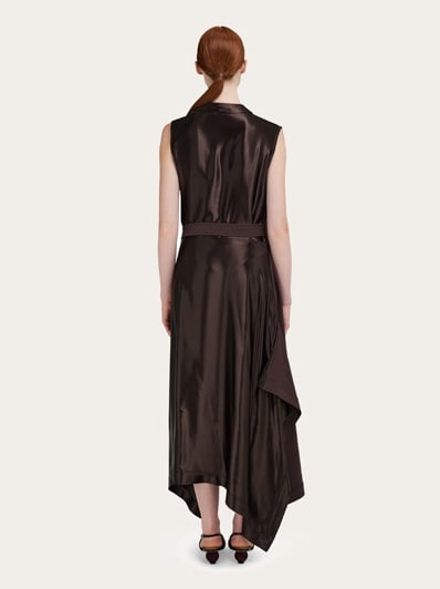 ワンピース FERRAGAMO FW23 Asymmetrical dress (0765105 COCOA) Ferragamo Asymmetric Dress in Red | Lyst