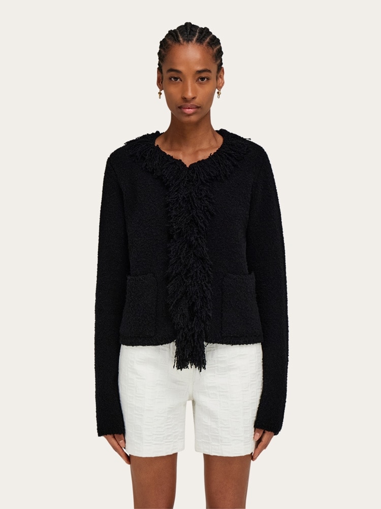 Cardigan with fringe detail Gallery image 2