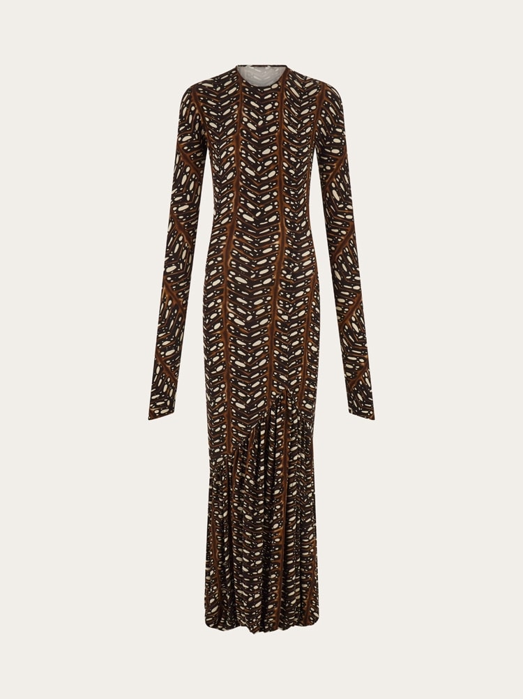 Vestido stretch con efecto globo Gallery image 1