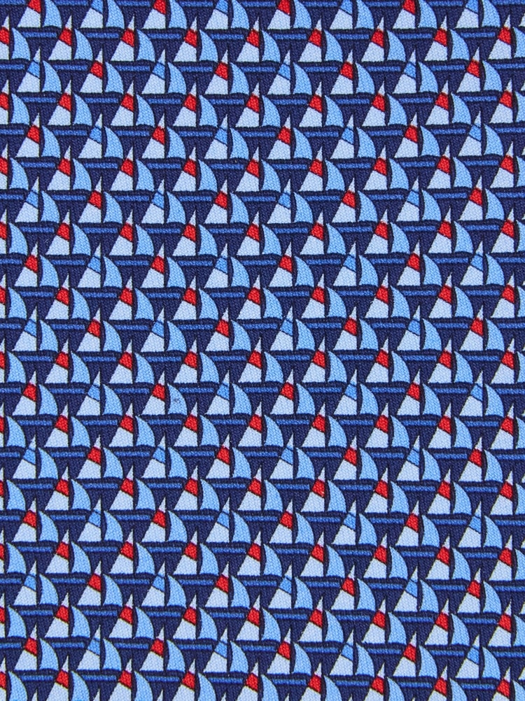Corbata de seda estampado Regata Gallery image 2