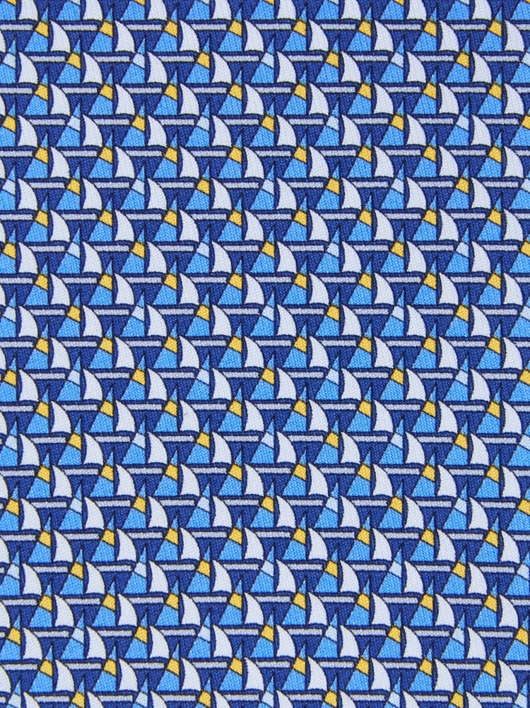 Regatta print silk tie Gallery image 2
