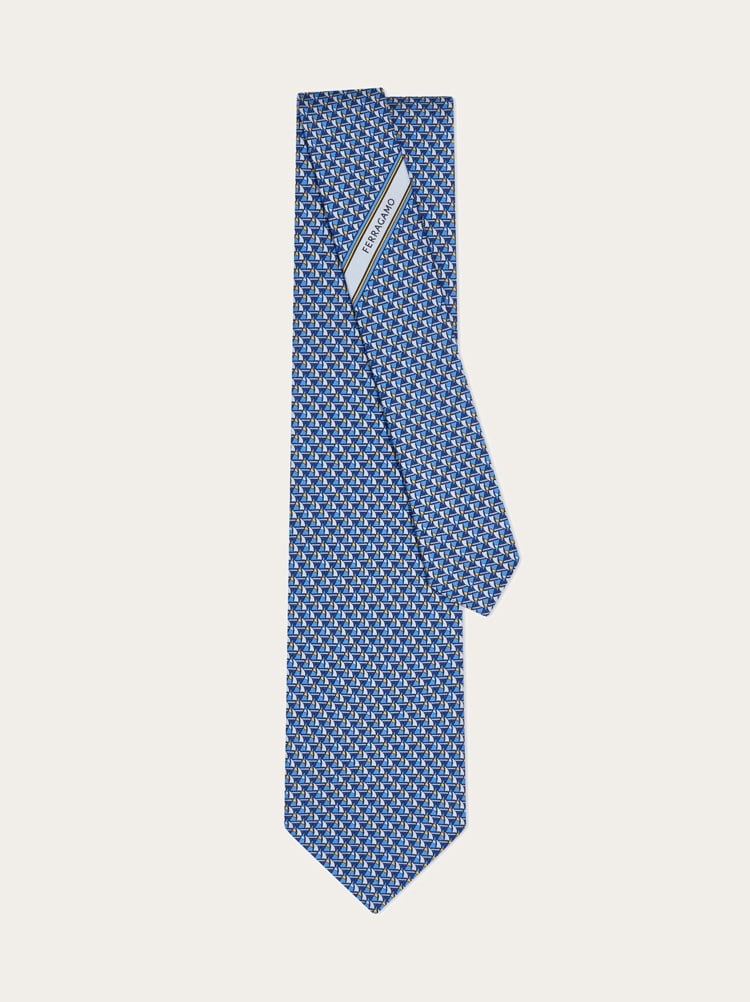 Regatta print silk tie Gallery image 3