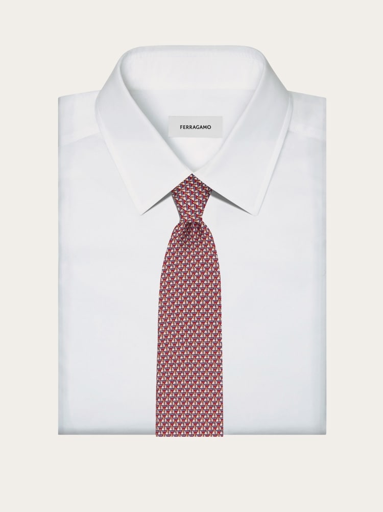 Corbata de seda estampado Regata Gallery image 3