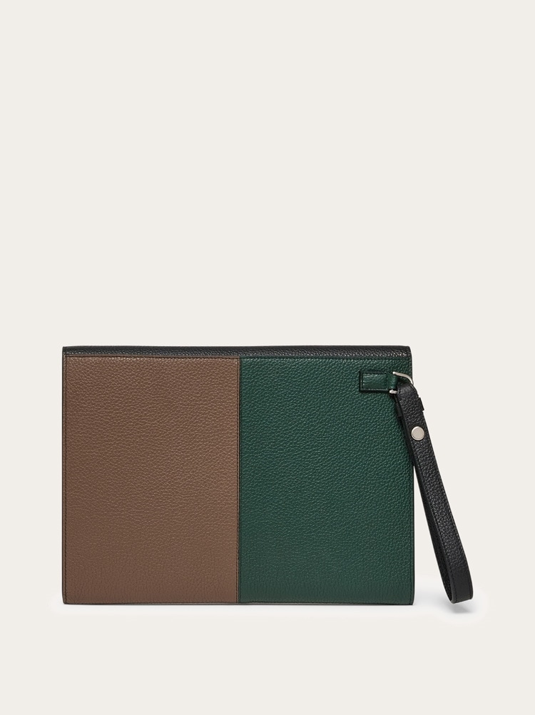 Salvatore Ferragamo レザークラッチバッグ クラッチバッグ - メンズ | Ferragamo