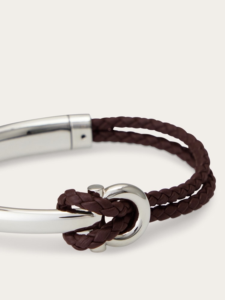 Leather and brass bracelet - size 19 Gallery image 2